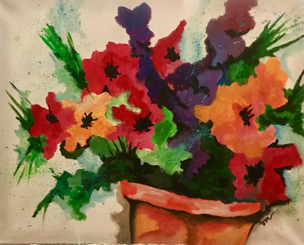 watercolored flowers