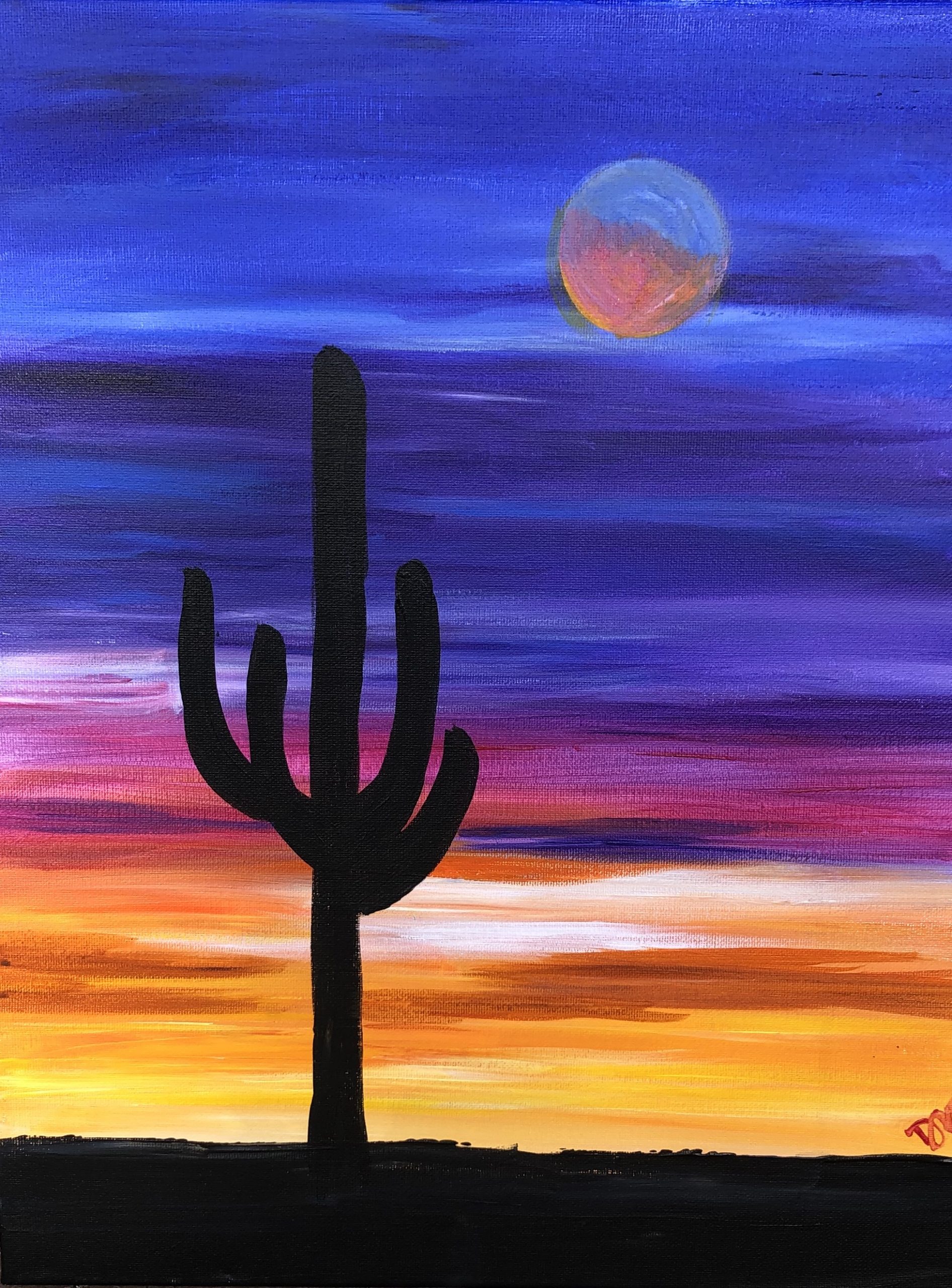 Easy AZ Sunset - The Painters Lounge - Best paint and wine, paint